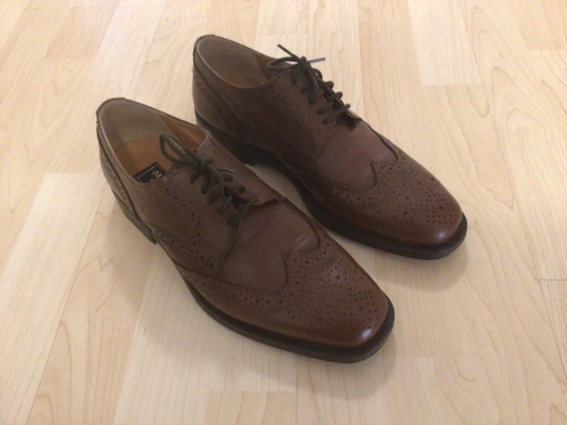 Maestri calzolai Herren Halbschuh Budapester braun Gr. 42
