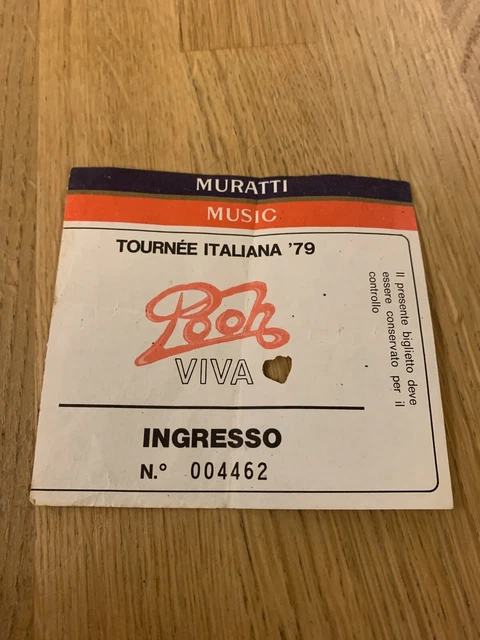 biglietto POOH .VIVA. concerto dei Pooh del tour "VIVA" del 1979