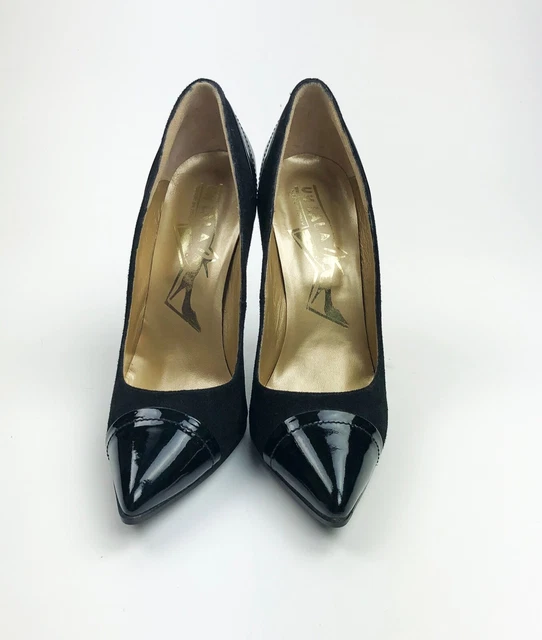 Stiletto Sample Shoes Pumps Schuhe Made In Italy Stiletto Heels Leder Schwarz 37