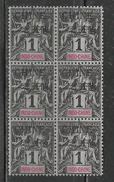 French Offices In China - 18 Bl Of 6 Ty 1 - Mnh - 1902 - O/P On Indochina Stamps