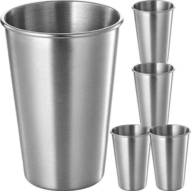 5 piezas vaso de agua de acero inoxidable 10.3X8.2X8.2CM acero inoxidable 304 niño