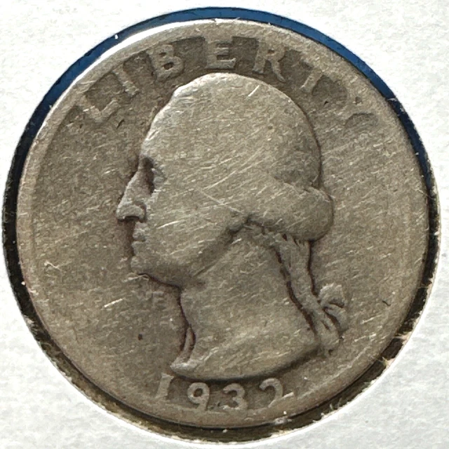 1932-D 25C Washington Quarter, SILVER, KEY DATE! (74573)