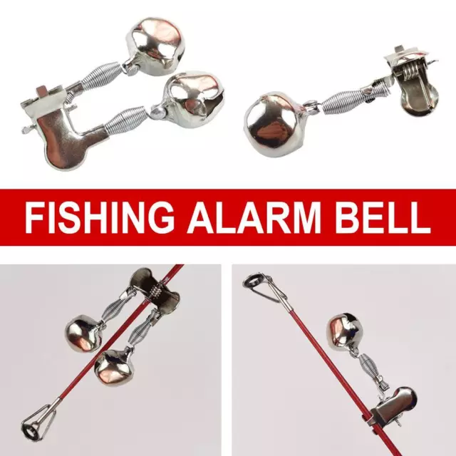10pcs Single/Double Bells Fishing Bite Alarms Fishing Clip Tool Rod Tip G2G7