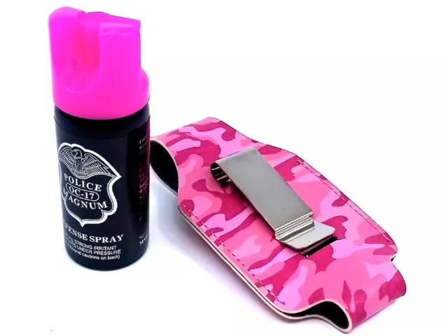 2 Police Magnum pepper spray .50oz unit safety lock personal defense  protection