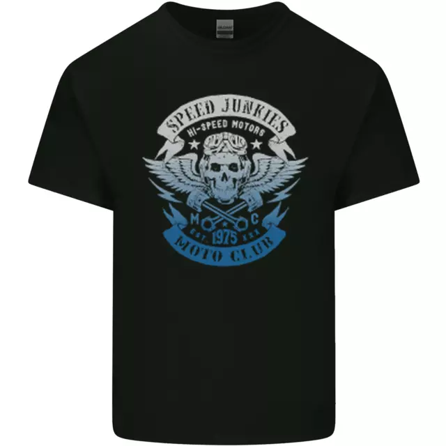 High Speed Junkies Biker Motorcycle Mens Cotton T-Shirt Tee Top