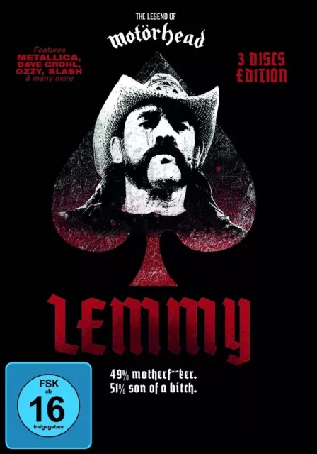 Lemmy (Limited Black Edition, 3 Discs, OmU) (DVD) Lemmy Kilmister Alice Cooper