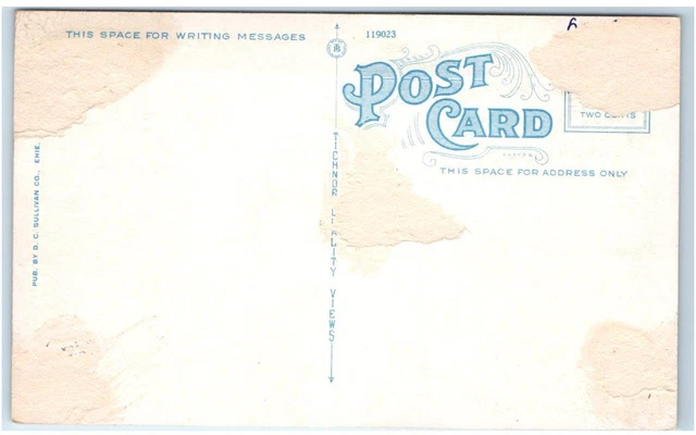 ERIE, PA Pennsylvania ~ Airplane View GENERAL ELECTRIC CO. c1920s  Postcard 2