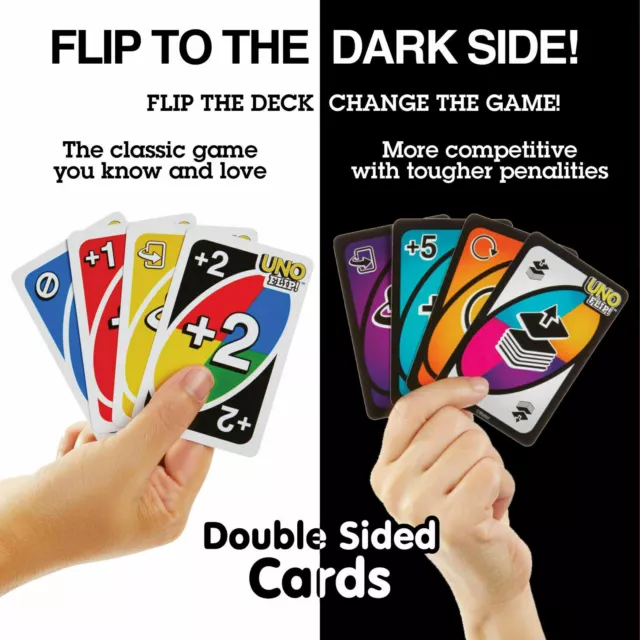 Uno® Flip!™ Card Game Double Sided Cards - Flip The Deck Change The Game 2