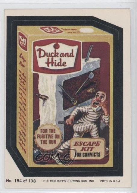 1980 Topps Wacky Packages Series 3 Duck and Hide #184 0i6