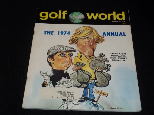 1974 December 27 Golf World Magazine - Miller & Player Front Cover - E 6203