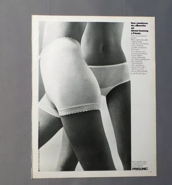 Antique Advertisement Pub Advert Clipping 140917 / Lycra Underneath From Prisunic