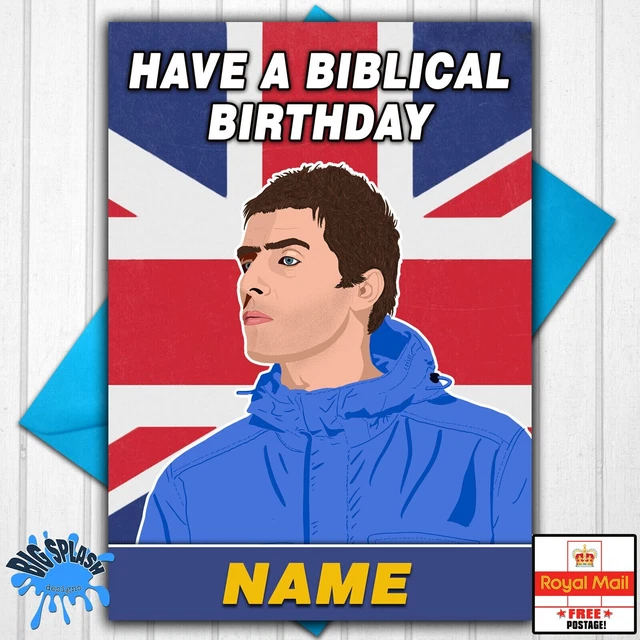 Biglietto Compleanno Oasis, Liam Gallagher -Personalizzato - Foto 1