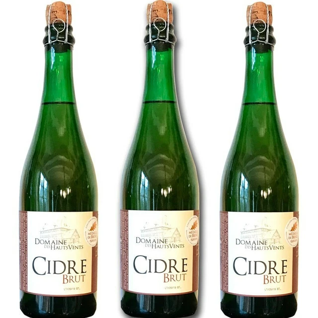 3 bouteilles cidre brut
