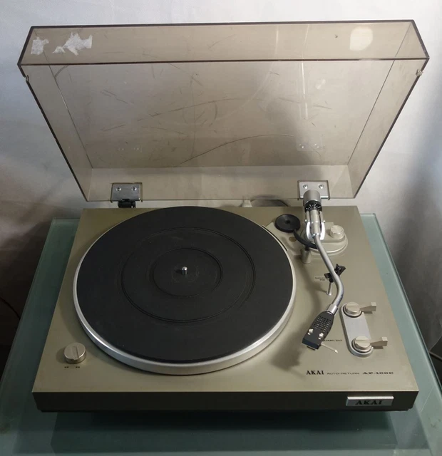 Platine Vinyle AKAI AP-B21 Révisée - Diamant Et Courroie Neufs - Argentée