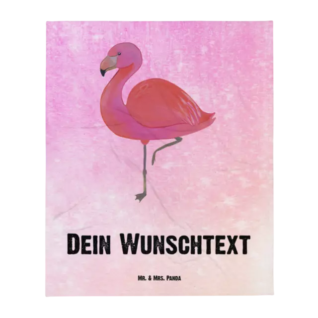 Babydecke mit Namen Flamingo Classic - Personalisierte Geschenke Spruch Freundin