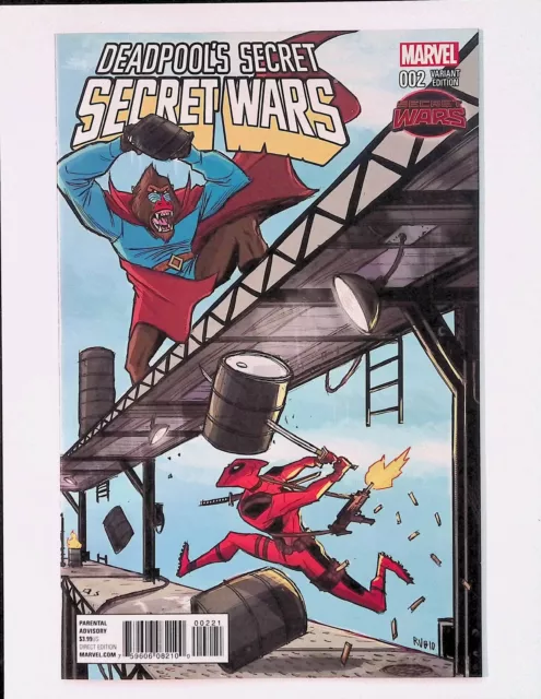 Deadpool's Secret Wars (2015) 2 Bobby Rubio 1:25 Variant Cover Marvel Comic VFNM