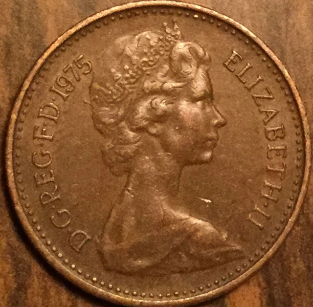 1975 Uk Gb Great Britain New 1/2 Penny Coin