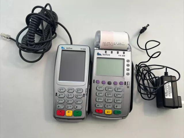 Verifone VX520 Credit Card Machine Terminal Reader With VX820 Pin Pad