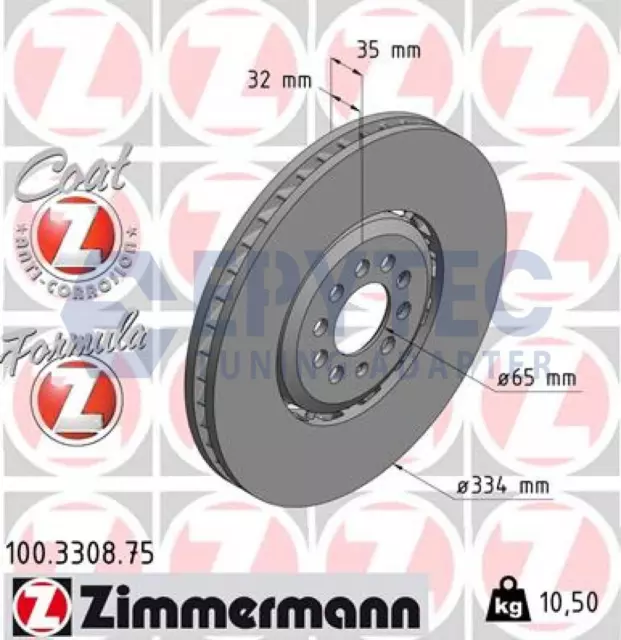 2x Bremsscheibe VW Golf 4 R32 4 motion Audi TT Roadster 3.2 VR6 quattro 334x32 z