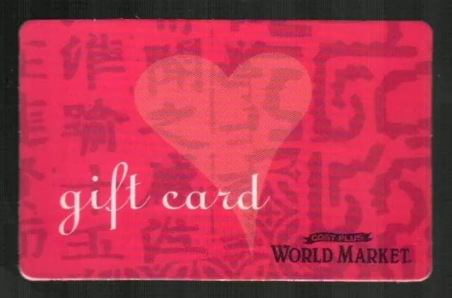 COST PLUS WORLD MARKET Heart ( 2007 ) Gift Card ( $0 )