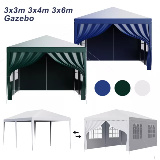 Heavy Duty 3x3/4/6M Gazebo Marquee Garden Awning Tent Canopy Party Wedding Beach