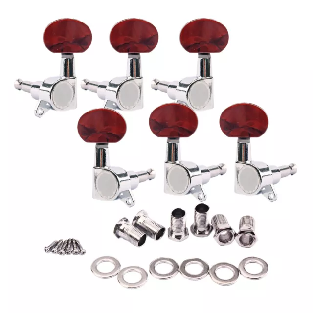 6x Acoustic Electric Guitar Machine Heads Tuning Key Pegs String Tuners DIY