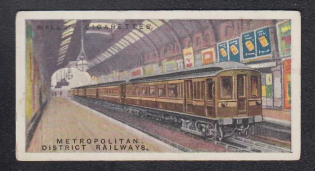 1924 Card METROPOLITAN DISTRICT RAILWAYS Electric Train London Underground