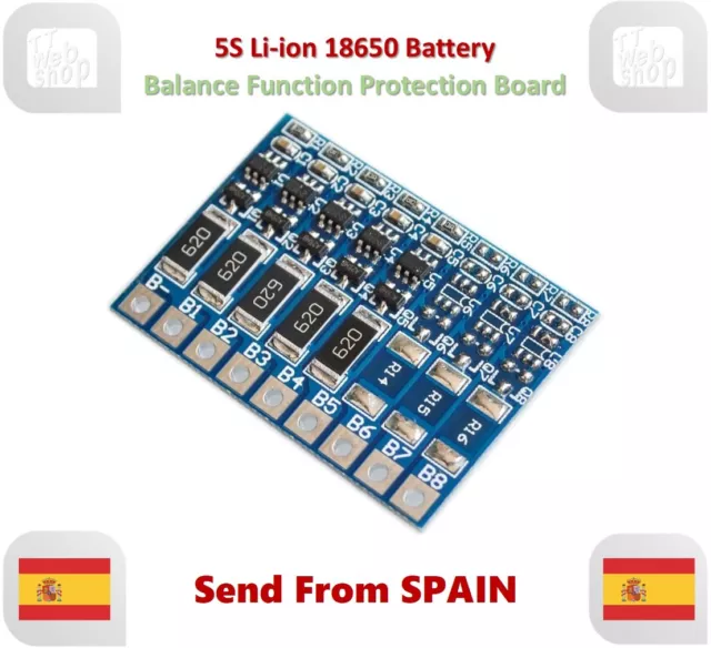 5S BMS Balancer Lithium Li-ion 18650 4.2V Battery Protection Board Balancing