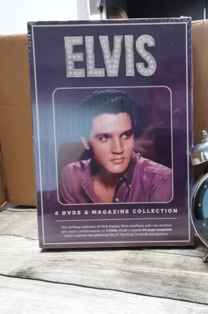 2015 Elvis Presley 4 DVDs and Magazine Collection DCD Publishing Free Postage