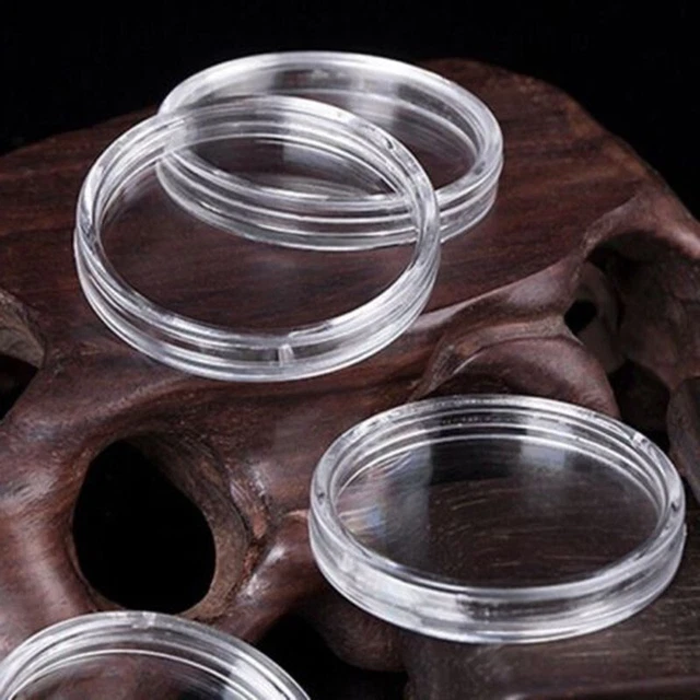 Versorgungsmaterialien Münzkapsel 100pcs Transparent Lagerung Fall Behälter