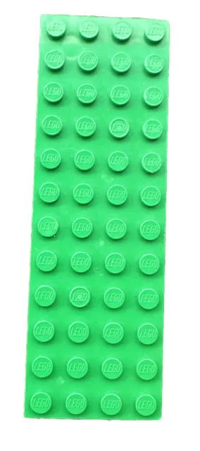 Vintage 1980s LEGO Grueso Placa Base 4x12 Verde Oscuro Clásico Ciudad