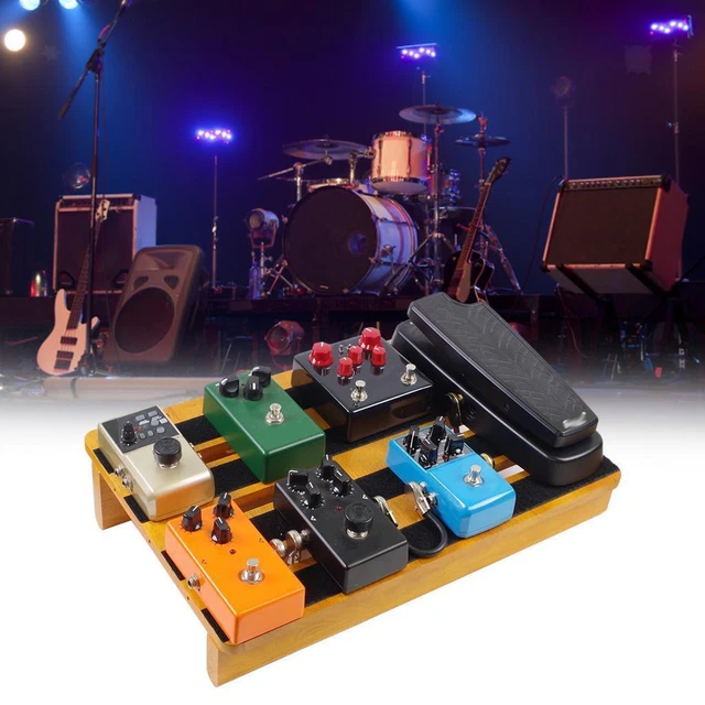 Wood Guitar Pedal Board Bass Stomp Pedals Pedalboard Slip Hide Cable