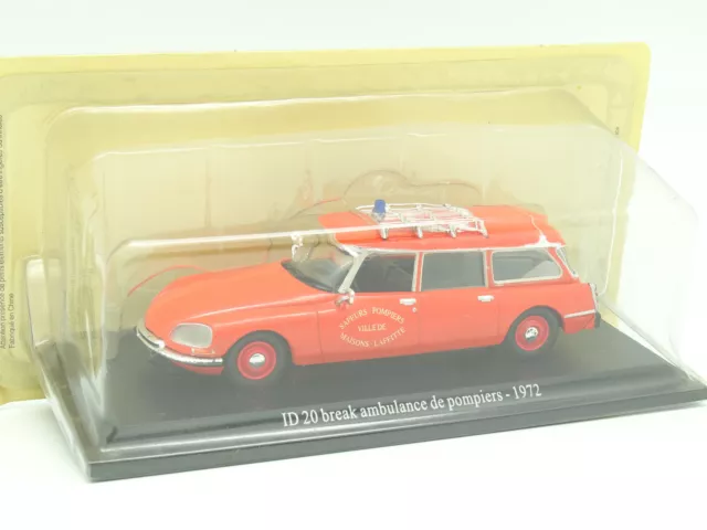 Universal Hobbies Presse 1/43 - Citroen DS ID 20 Break Ambulance Pompiers 1972
