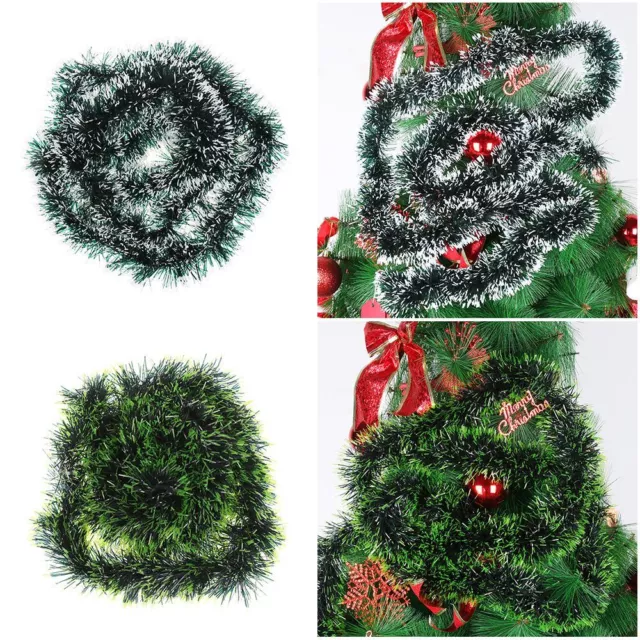 200cm Pine Garland Party Dark Green Ribbon String  Decor Christmas Tree Ornament