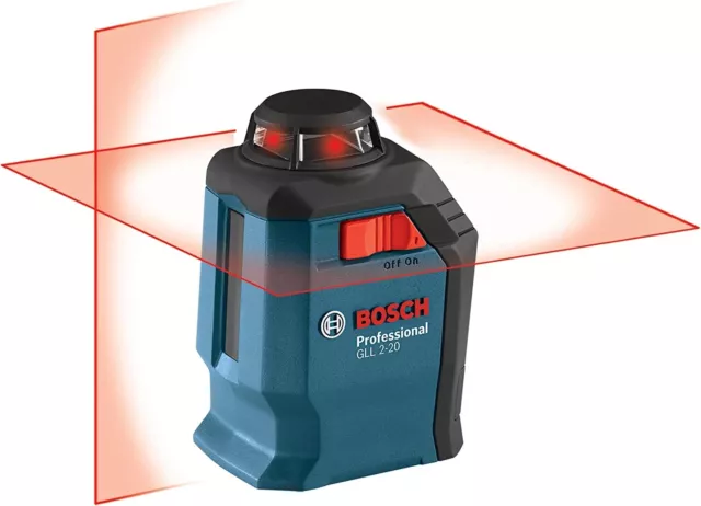 Bosch GLL2-20-RT 65ft Self-Leveling 360 Degree Horizontal Cross Line Laser Level