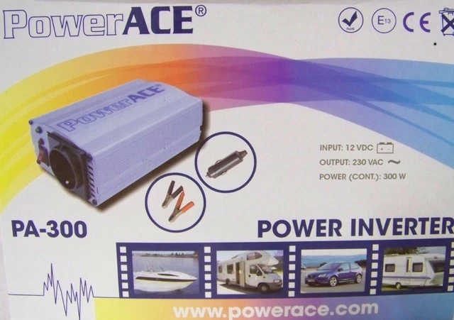 Inverter Electricity Voltage 300W 600W 12V 230V Motorhome Boat Caravan Car