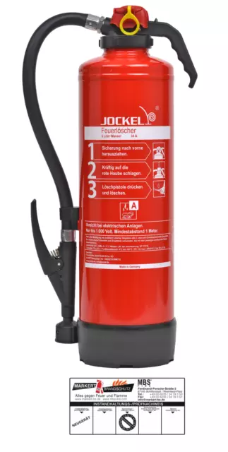 FIRE EXTINGUISHER FOAM Jockel 6 Litre S6LJ Bio43 From Schaumlöscher 43A  183B= £102.20 - PicClick UK