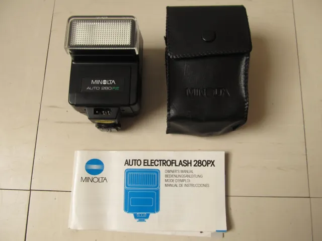 Flash appareil photo camera vintage Minolta Auto 280 PX
