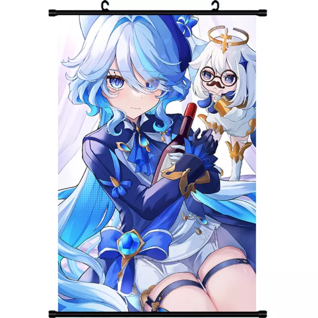 genshin impact furina Anime HD ART Posters Home Decor Wall Scrolls 60X90cm  D9