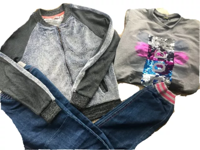 GIRLS JEANS BUNDLE Clothing Age 11 to 12 Years Jumper Jeans Jacket Sparkles Top