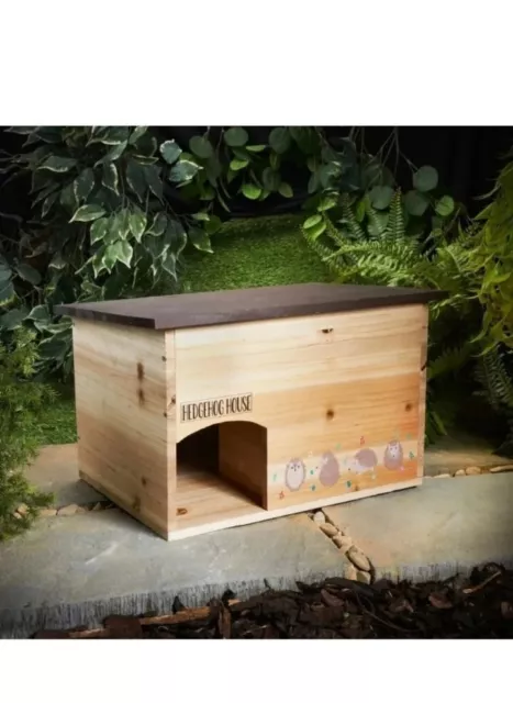 Casa de erizo de madera de 45 cm impermeable certificado IFSC hibernación anidación caja de hotel