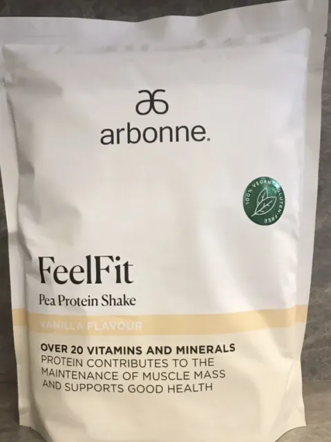 Arbonne FeelFit Pea Protein Shake Vanilla  VEGAN GLUTEN FREE