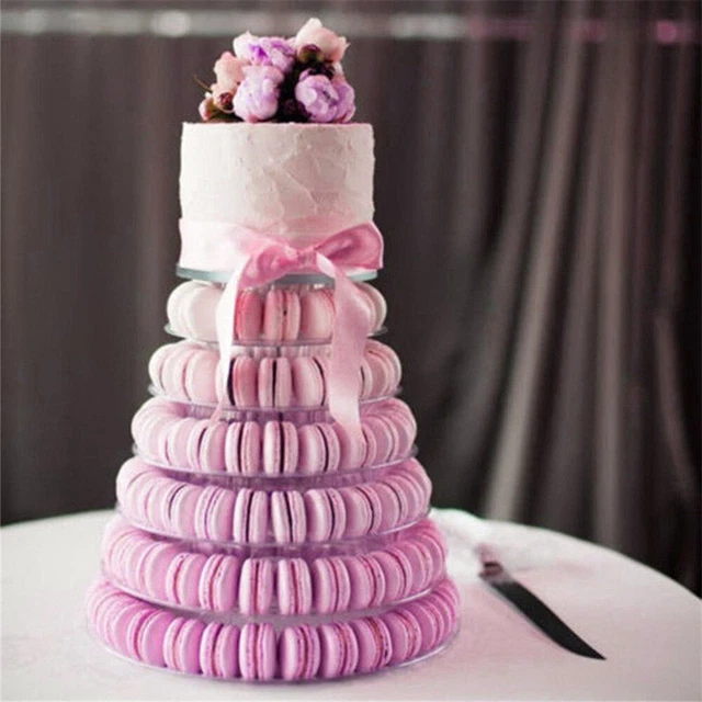 Macaron Tower Stand Herramienta Decoración Moldes para Navidad (6 Capas