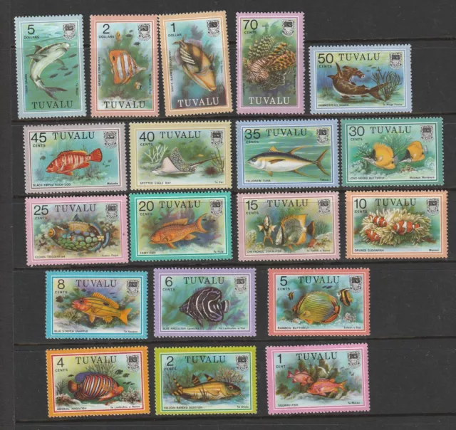 Tuvalu 1979 fish Defs complete 19 Vlas UM/MNH SG 105/22