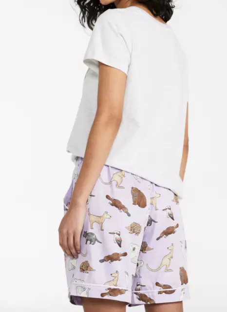 New Peter Alexander Womens Aussie Animals Lilac Shorts Xl Rrp$59.95 Australiana 2