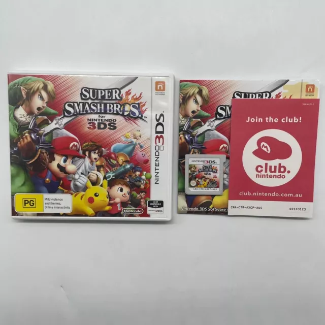 Super Smash Bros. Nintendo 3DS Game + Manual PAL 23o3