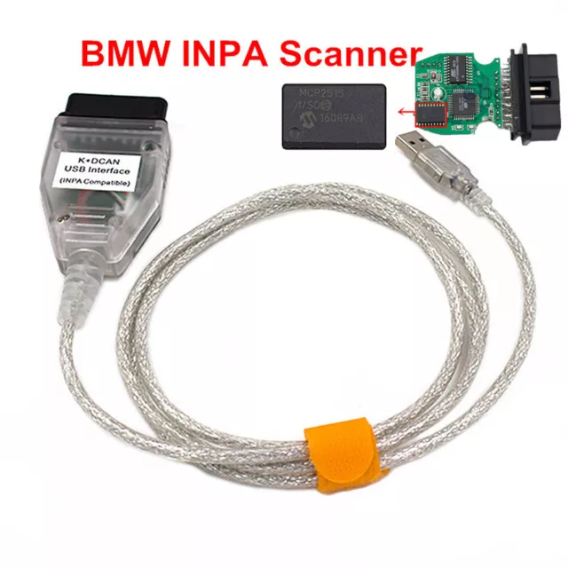 OBD Diagnostic USB Interface for Ediabas INPA K+DCAN BMW OBD 2 to OBD 1 20 Pin 2