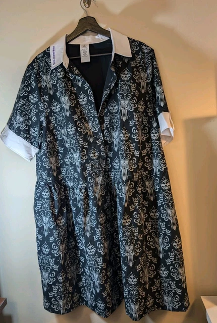DISNEY GLOW IN The Dark Dress Black 1X Haunted Mansion Hong Kong Disney