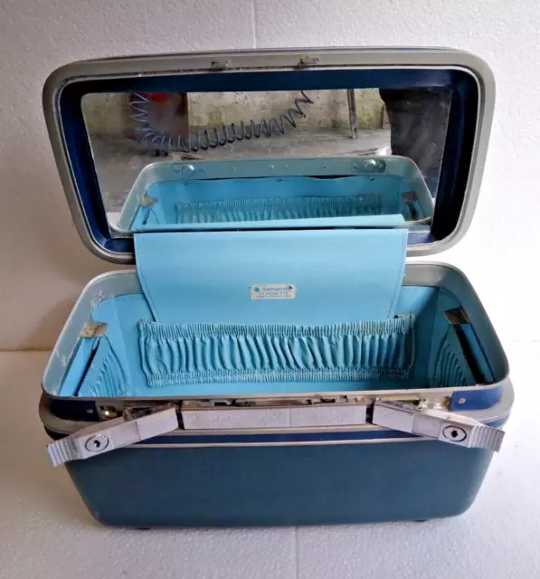 Samsonite Silhouette Beauty Case rigido Custodia trucco Makeup vintage