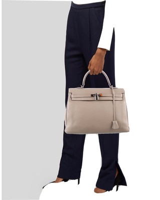 65035 AUTH HERMES black POROSUS KELLY I 35 SELLIER Bag $15,999.99 ...